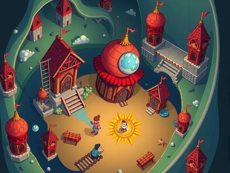 Alice game development concept art showing a dark twisted tea party scene