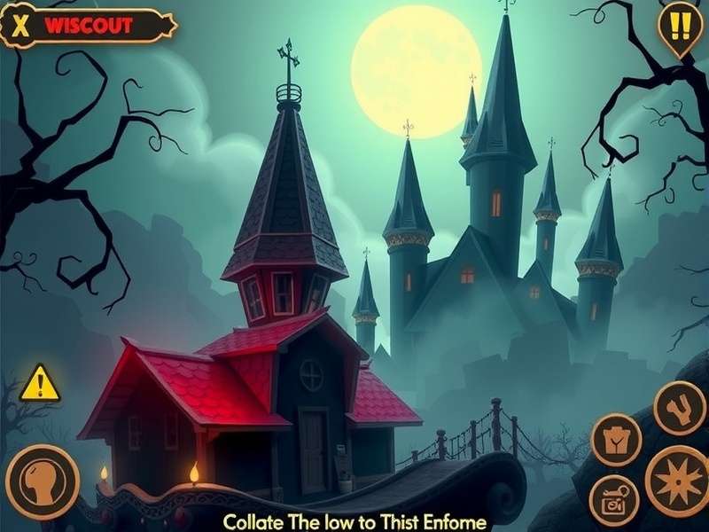 Trick or Alice game screenshot showing Alice facing the Cheshire Cat in a surreal forest