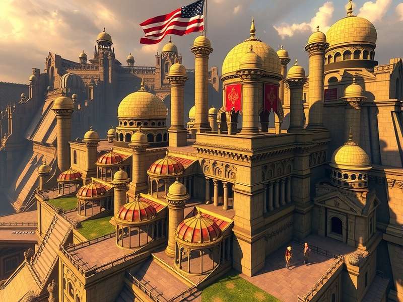 Technical wireframe and artistic render of Alice game environment side by side