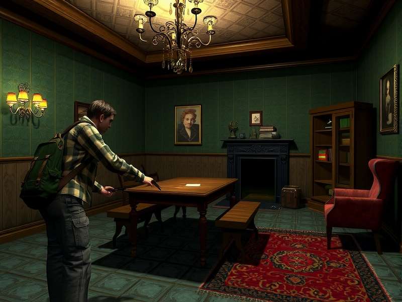 Resident Evil 1 Alice Game gameplay screenshot showing Alice facing a zombie in a dark corridor