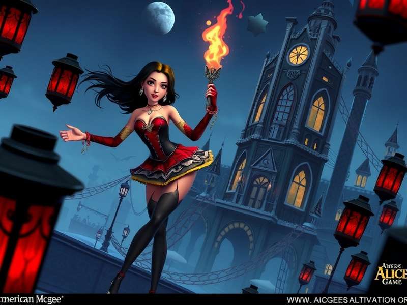 Alice facing the Queen of Hearts in twisted Wonderland