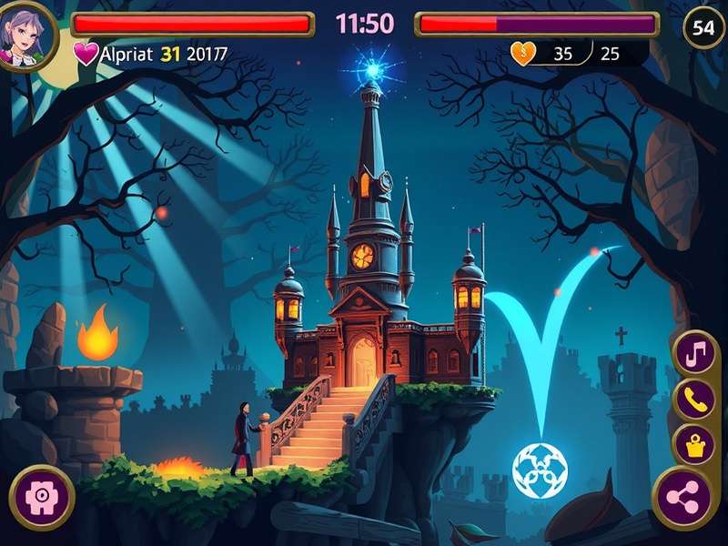 Screenshot of Alice Game 1 Flash showing Alice in a whimsical forest