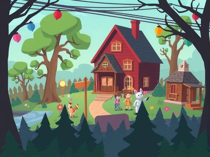 My Neighbor Alice game screenshot showing a vibrant island with Alice character