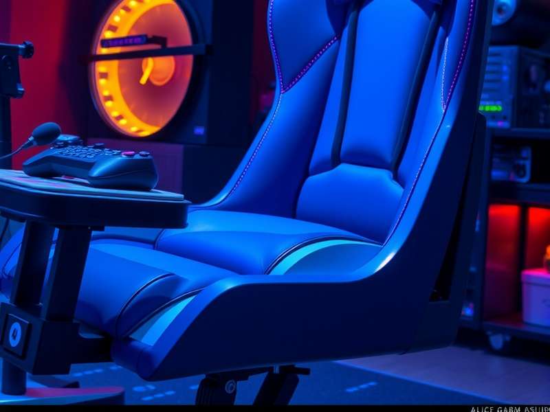 Alice Gamer Chair in a professional gaming setup with RGB lighting