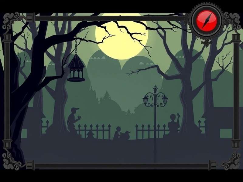 Alice holding Vorpal Blade in a dark Wonderland landscape