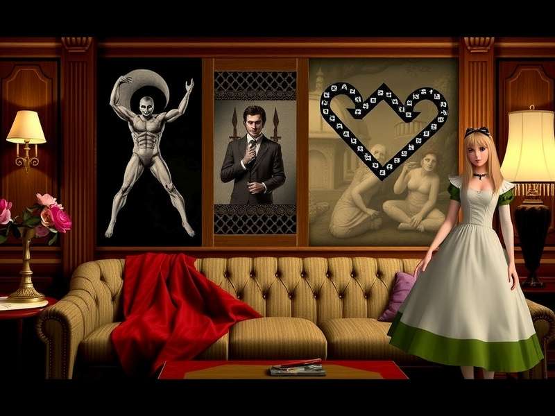 Concept art imagining American McGee's Alice running on a Nintendo GameCube console