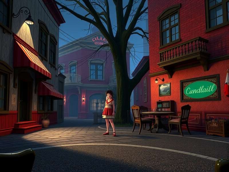 Alice wielding the Vorpal Blade against a Jabberwock