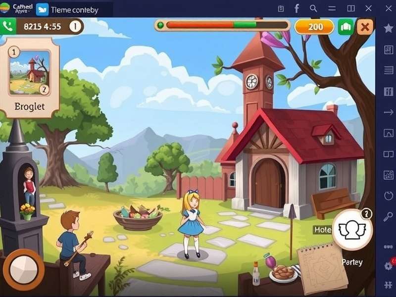 Infographic showing skill tree and item build path for Alice character