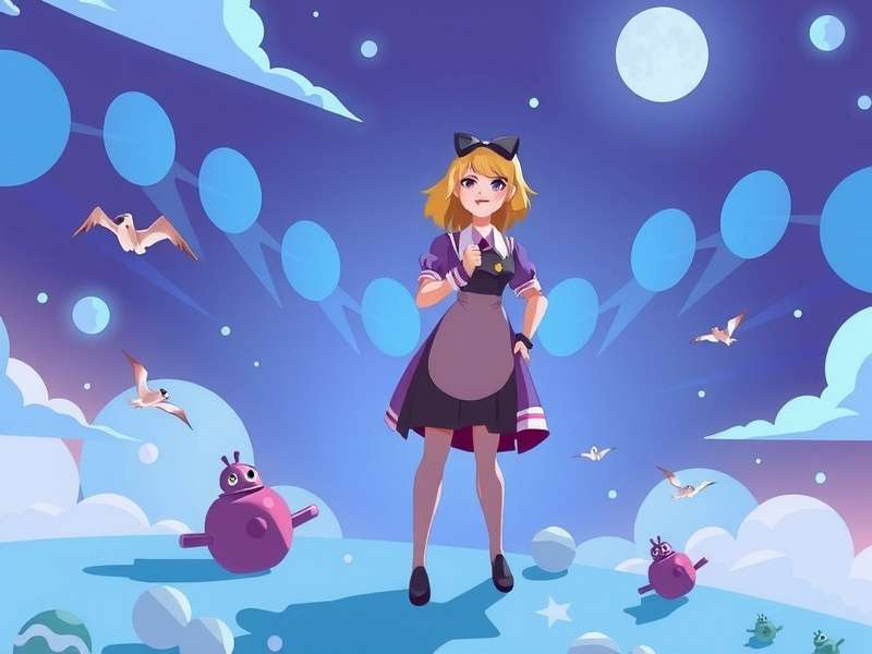 Alice character holding a Vorpal Blade in a surreal landscape