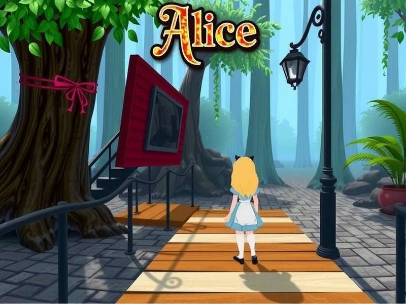 Alice Game 1 gameplay screenshot showing Alice in Wonderland