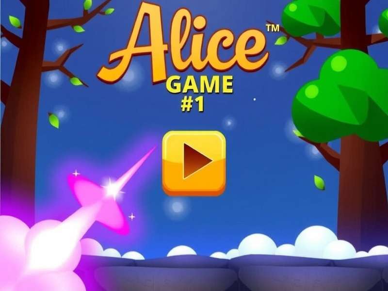Alice Game 1 Flash gameplay screenshot showing Alice in a dark Wonderland environment