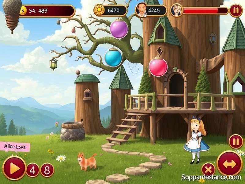 Alice Game 2011 promotional art featuring Alice in a surreal, dark fantasy landscape