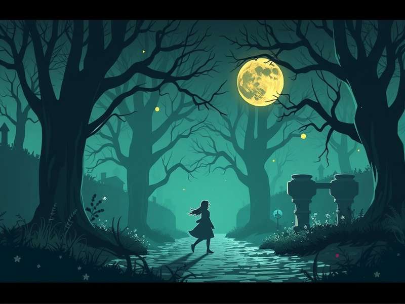 Alice game concept art showing Wonderland environment design