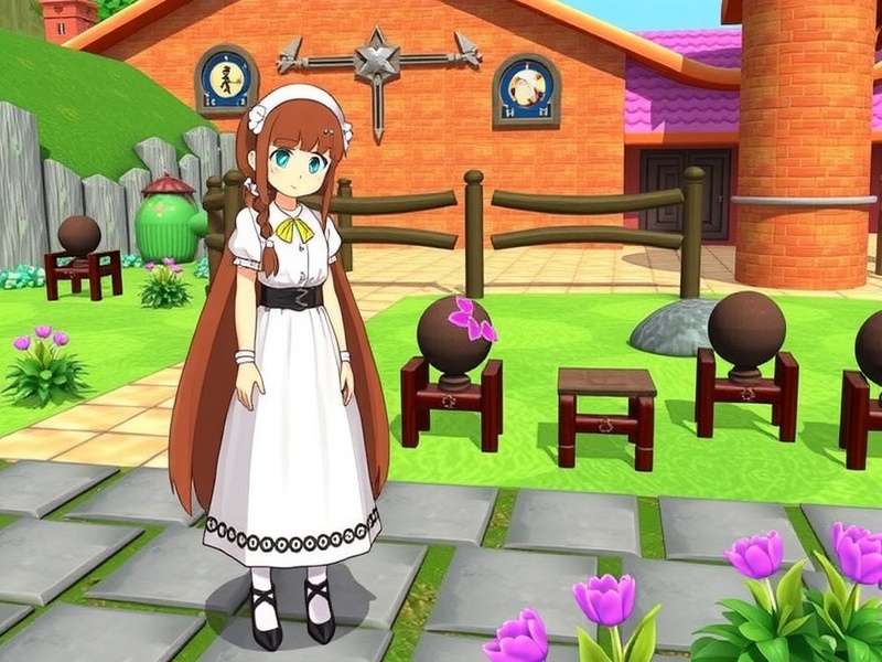 Heart No Kuni No Alice gameplay scene with Wonderland characters