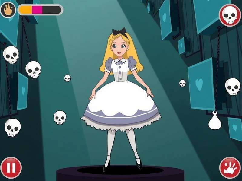 Alice Game 2 Death Animation — a haunting scene from Wonderland's darkest depths